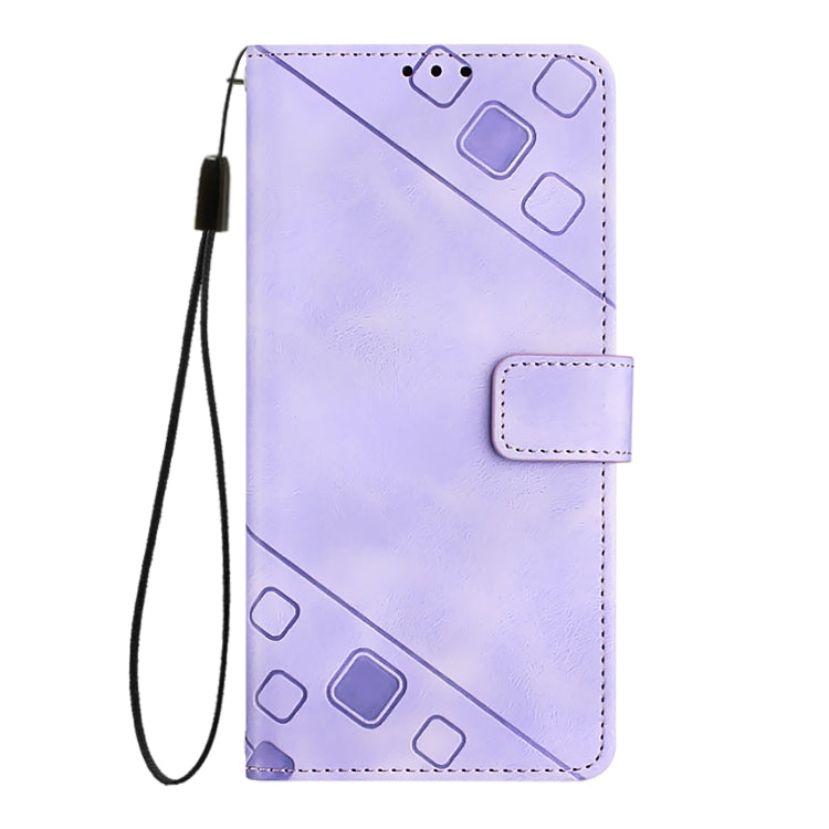 Funda de Piel con Relieve para Teléfono Cubot A10 (Morado Claro)