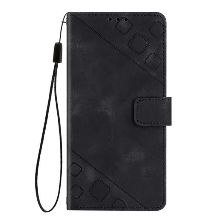 Funda de Piel con Relieve para Teléfono Cubot P50 (Negra)