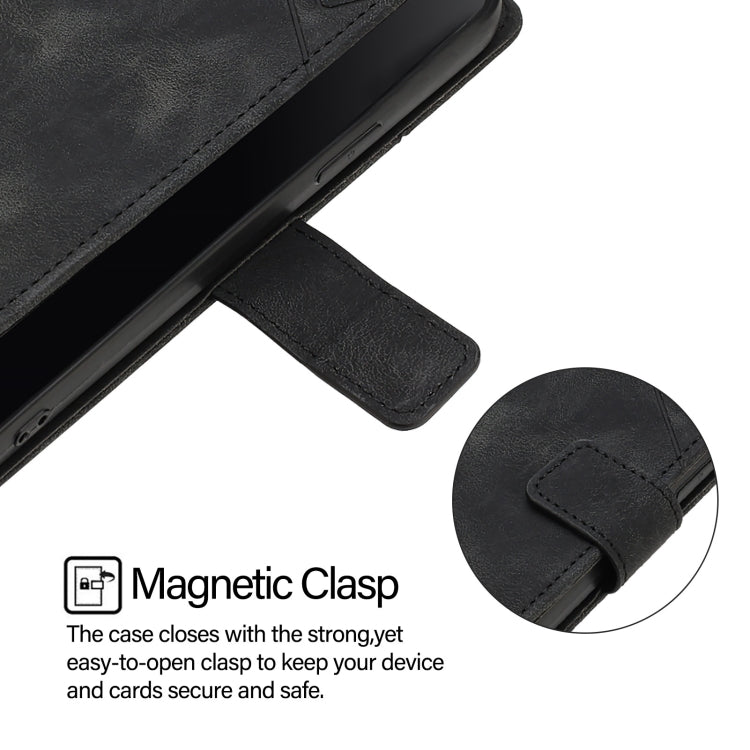 Funda de Piel con Relieve para Teléfono Cubot P50 (Negra)