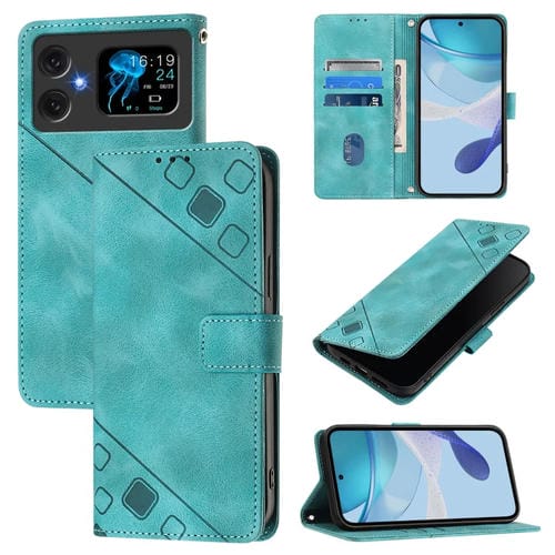 Funda de Piel con Relieve para Teléfono Cubot A20 (Verde)