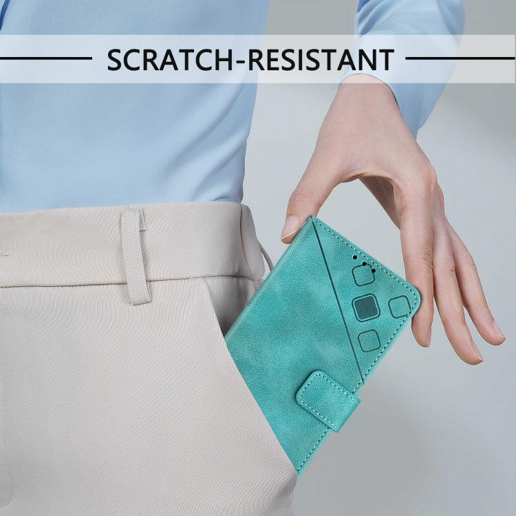 Funda de Piel con Relieve para Teléfono Cubot A20 (Verde)