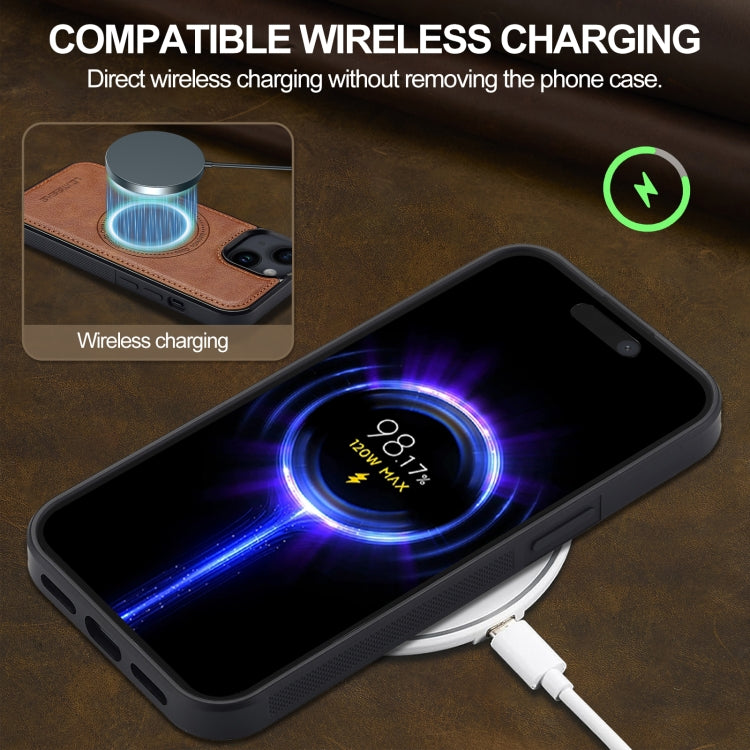 Funda para Teléfono Lc.Imeeke Magsafe para iPhone 13 Mini (Marrón)