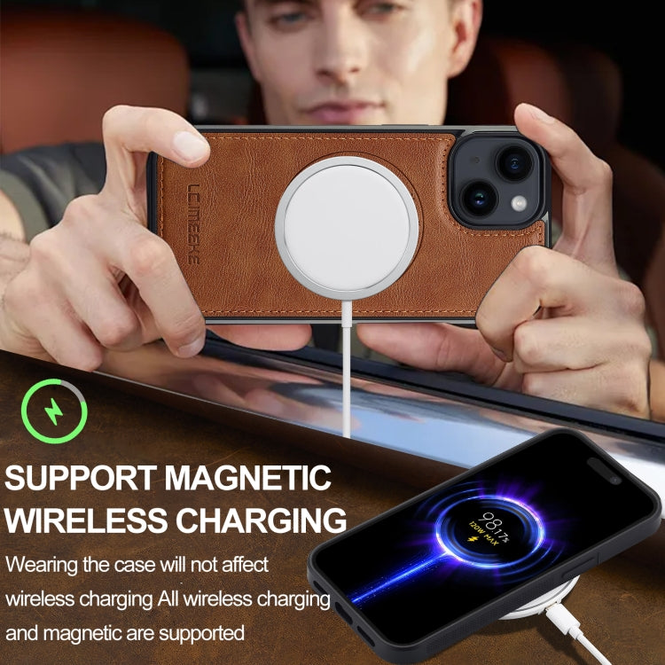 Funda para Teléfono Lc.Imeeke Magsafe para iPhone 13 Mini (Marrón)