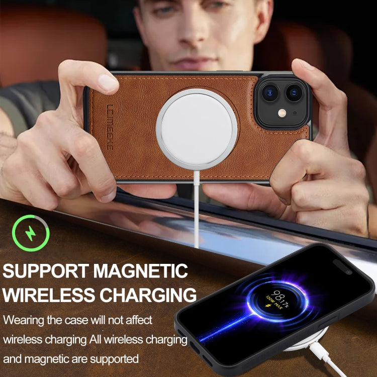 Funda para Teléfono Lc.Imeeke Magsafe para iPhone 12 Mini (Marrón)
