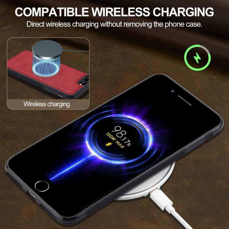 Funda para teléfono Lc.Imeeke Magsafe para iPhone SE 2022/2020/8/7 (Roja)