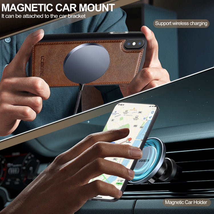 Funda para Teléfono Lc.Imeeke Magsafe para iPhone Xs/X (Marrón)