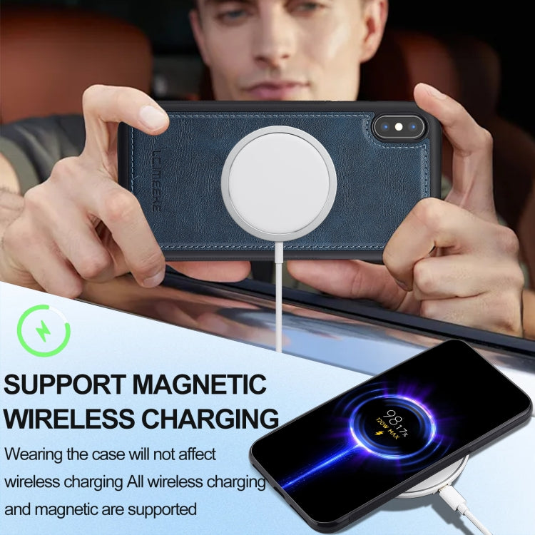 Funda para iPhone Xr Lc.Imeeke con Cargador Magsafe (Azul)