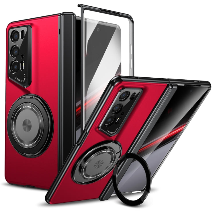 Estuche para Honor Magic V2 Rsr Porsche Design con Anillo Giratorio y Plegable (Rojo)
