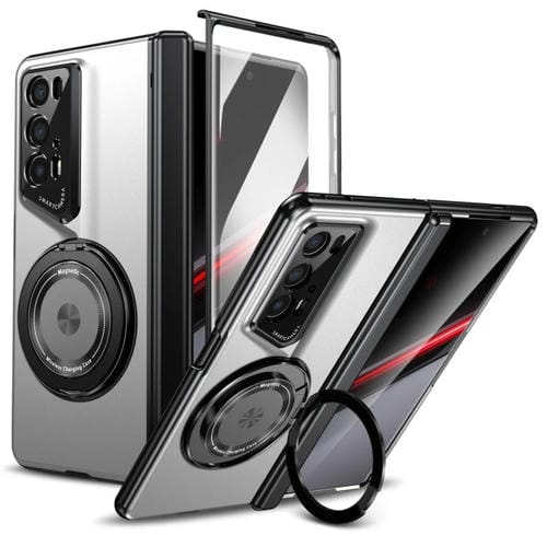 Estuche para Teléfono Honor Magic V2 Rsr Porsche Design con Anillo Giratorio y Plegable (Plateado)