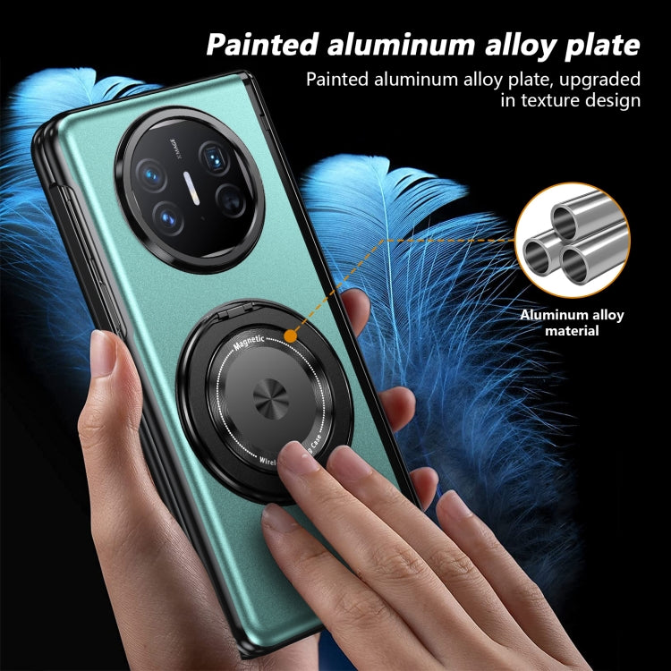 Estuche para Teléfono Huawei Mate X5 con Soporte de Anillo Giratorio y Plegable (Azul Real)