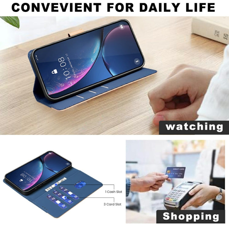 Funda de Cuero Antirrobo RFID para OnePlus 13 (Azul)