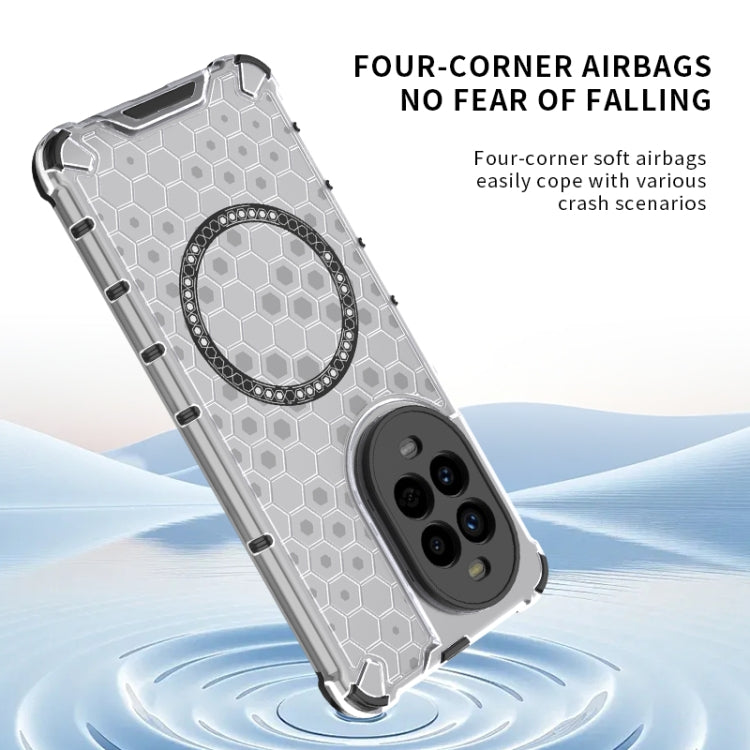 Funda para Huawei Nova 13 Pro 5G con Anillo Magnético y Diseño Panal a Prueba de Golpes (Verde)