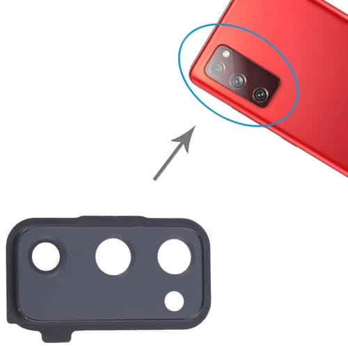 Tampa da Lente da Câmara Traseira Samsung Galaxy S20 FE SM-G780F (10 Peças) (Preta)