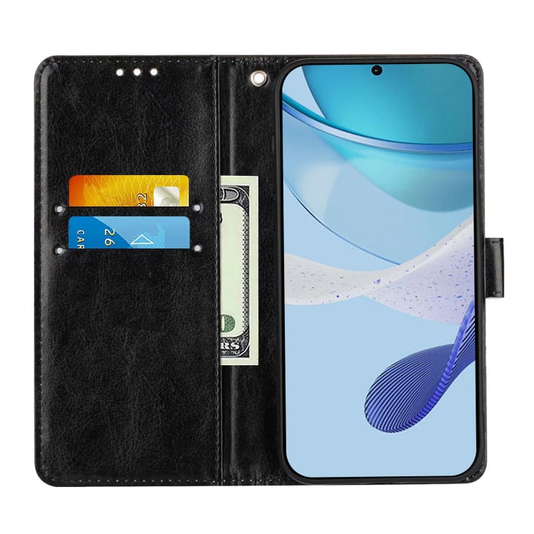 Funda de Cuero para Sharp Aquos R9 Pro Sh-54E con Diseño de Dibujos (Rosas Sobre Negro)