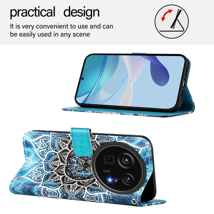Funda de Cuero para Sharp Aquos R9 Pro Sh-54E con Diseño Mandala Submarina (Azul)