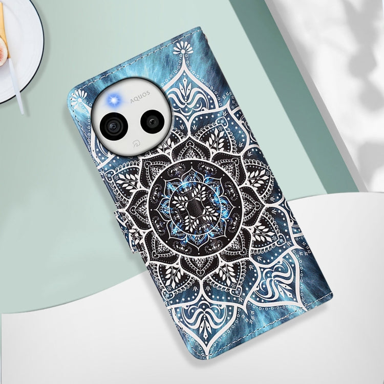 Funda de Cuero para Sharp Aquos Sense9 con Diseño Mandala Coloreado (Undersea Mandala)