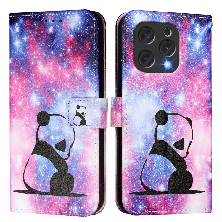 Funda de Cuero Doogee N55 Plus con Diseño de Dibujos Color Liso (Panda Bebé)