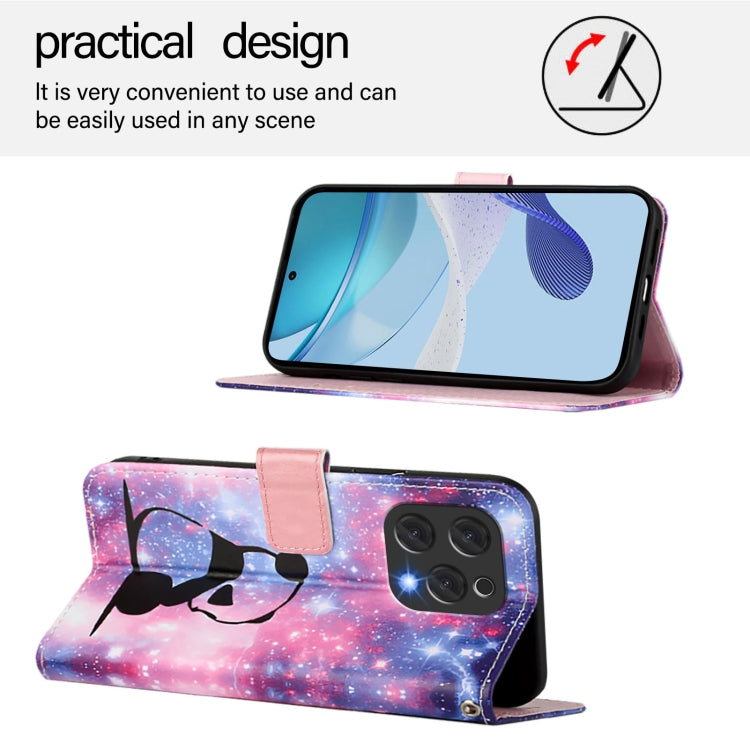 Funda de Cuero Doogee N55 Plus con Diseño de Dibujos Color Liso (Panda Bebé)