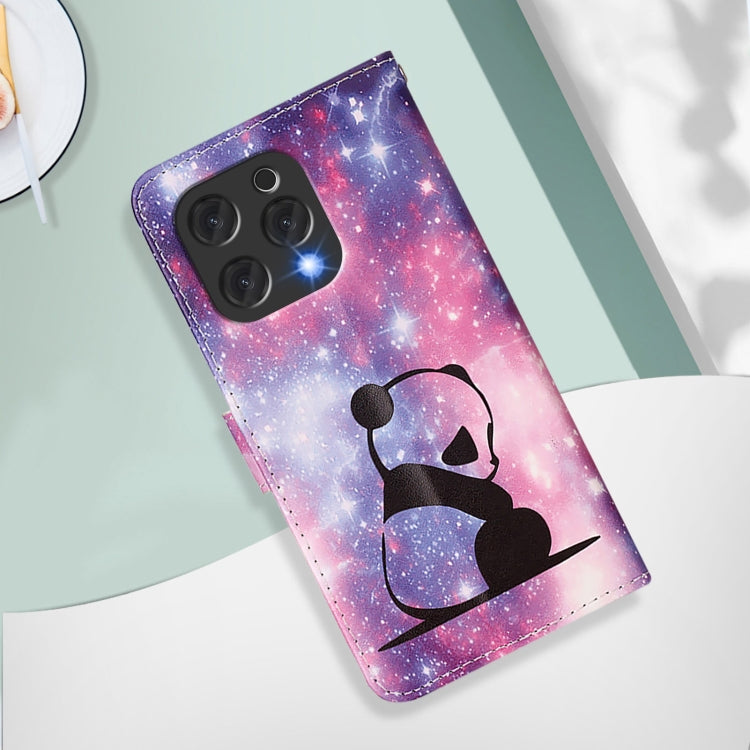 Funda de Cuero Doogee N55 Plus con Diseño de Dibujos Color Liso (Panda Bebé)