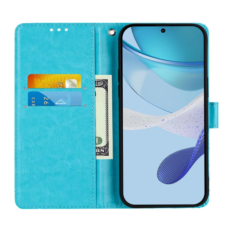 Funda de Cuero para Cubot P50 con Dibujo de Mariposa en Forma de Torre (Liso)