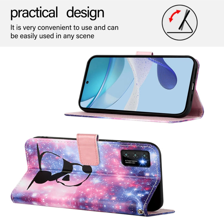 Funda de Cuero para Cubot P50 con Diseño de Dibujos Panda Bebé (Liso)