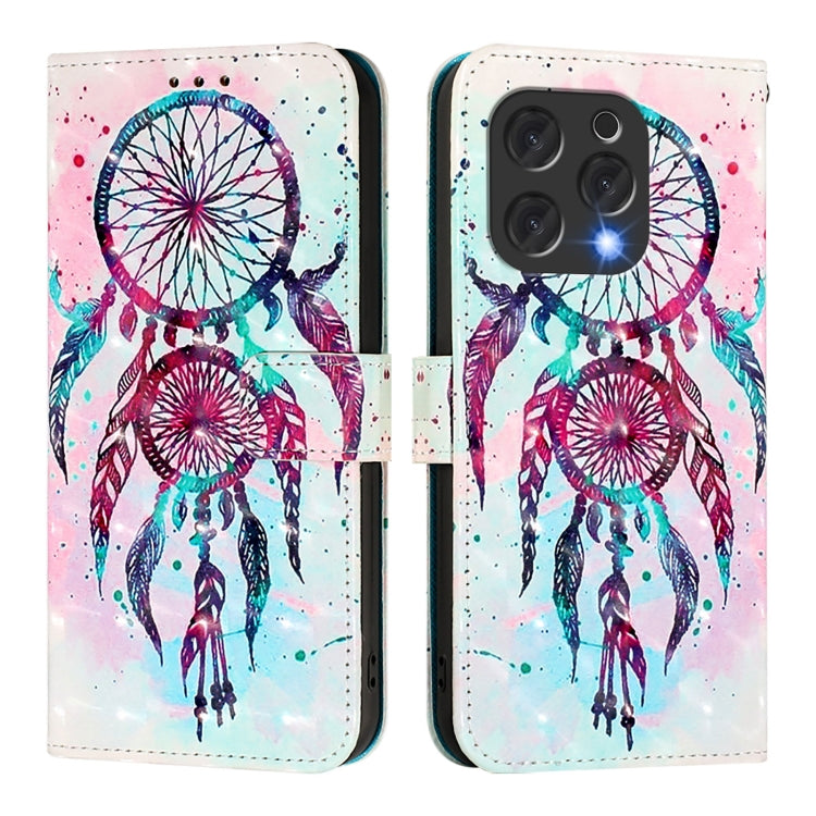 Funda de Cuero con Tapa Horizontal para Doogee N55 Plus con Pintura 3D (Campanas de Viento)