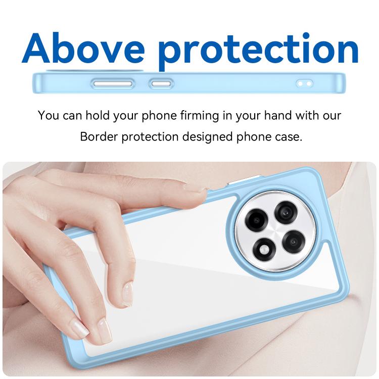 Funda híbrida TPU acrílica OnePlus 13R serie colorida (Azul)