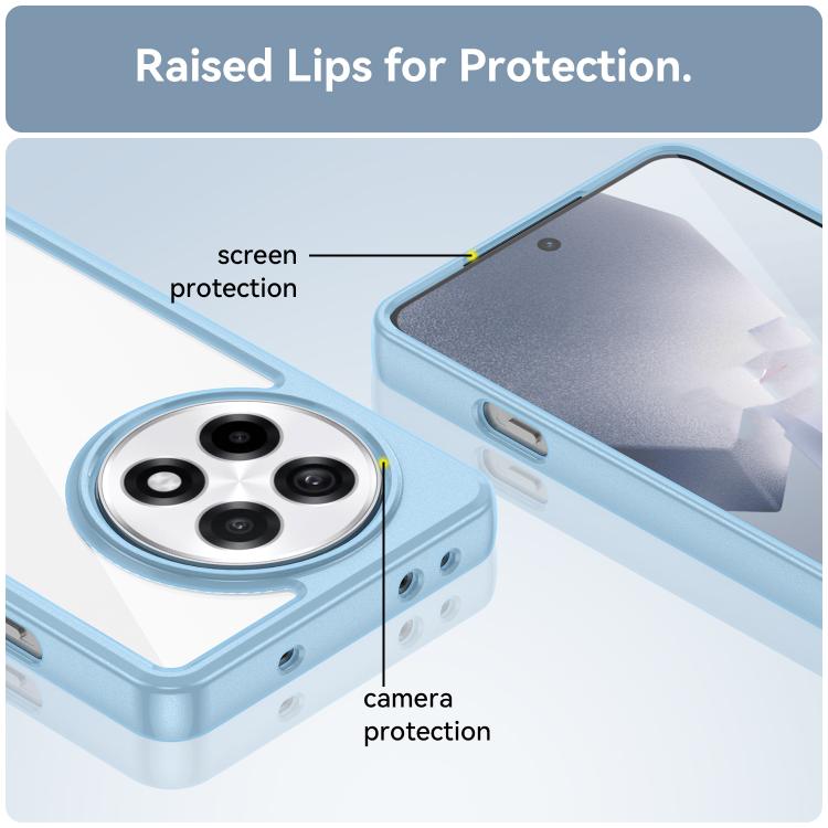 Funda híbrida TPU acrílica OnePlus 13R serie colorida (Azul)