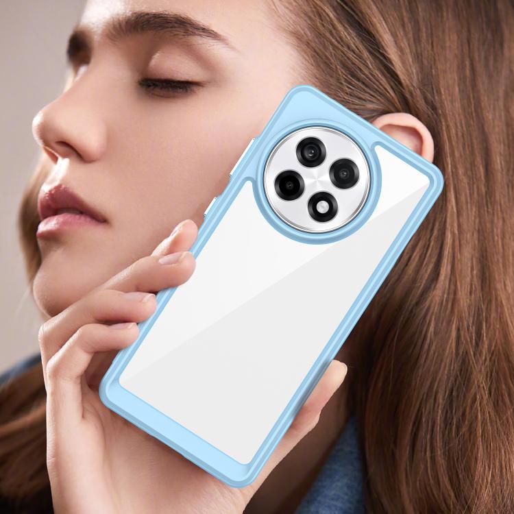 Funda híbrida TPU acrílica OnePlus 13R serie colorida (Azul)