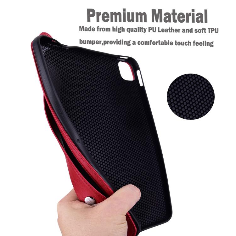 Funda de cuero TPU con correa para Xiaomi Redmi K Pad (roja)