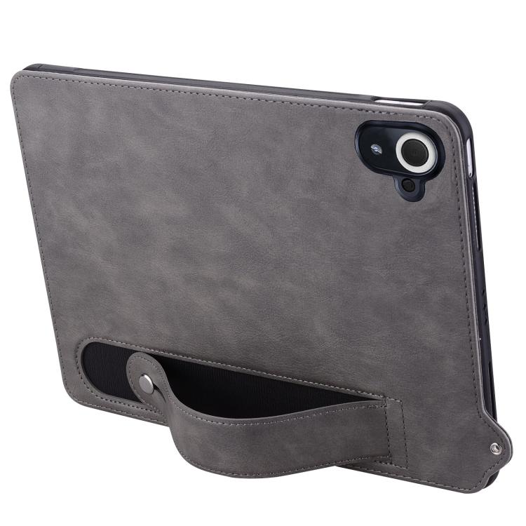 Funda de TPU con parte trasera de cuero y correa para Xiaomi Redmi K Pad (gris)