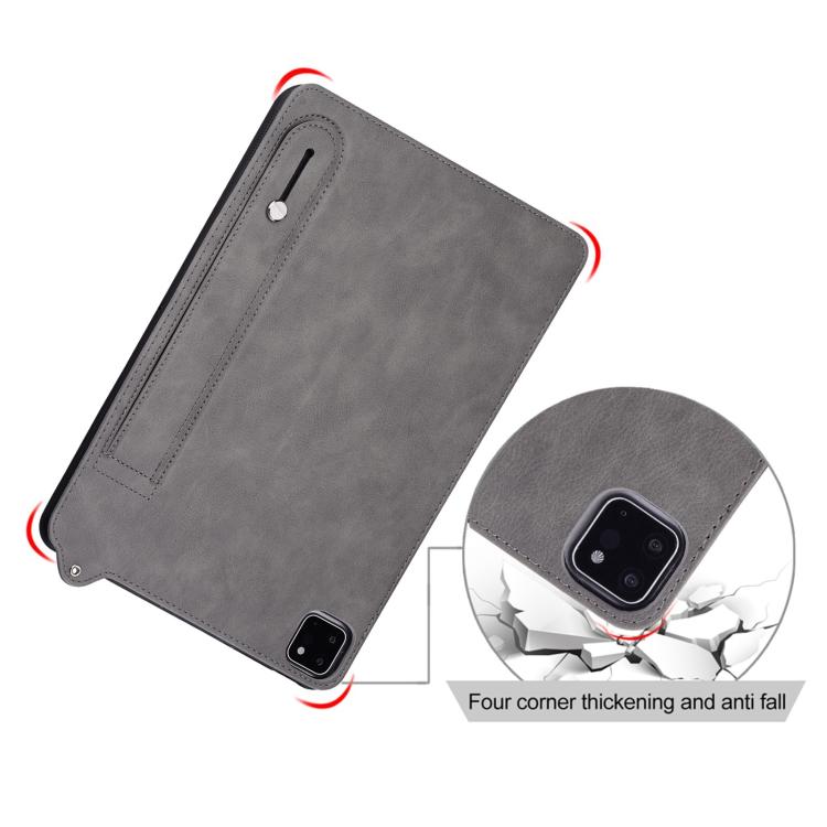 Funda de TPU con parte trasera de cuero y correa para Xiaomi Redmi K Pad (gris)
