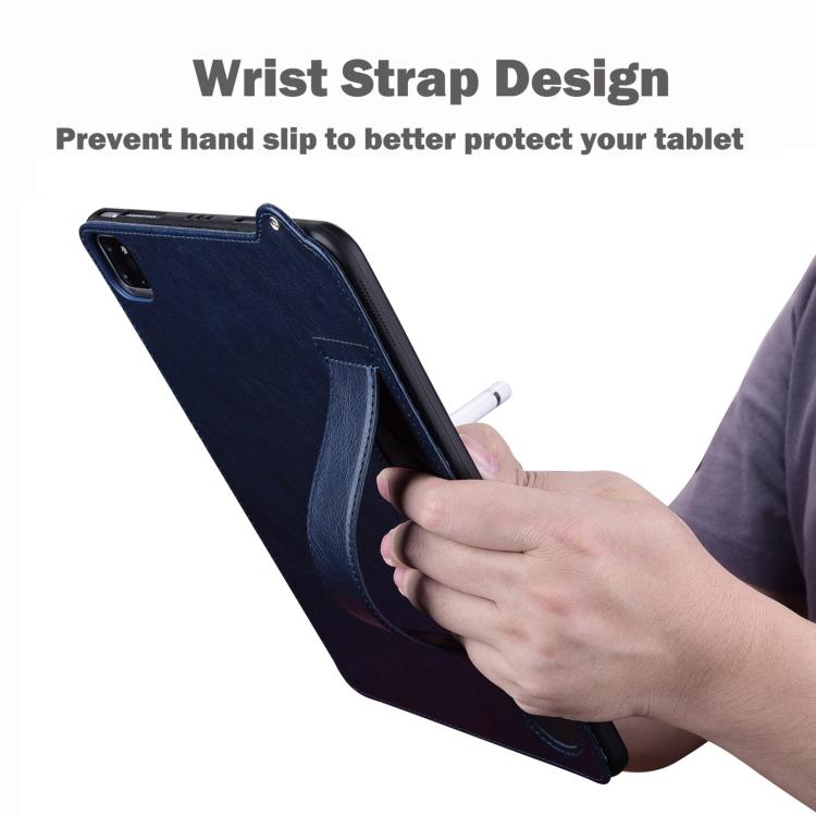 Funda de cuero TPU con correa para Xiaomi Redmi K Pad (azul oscuro)