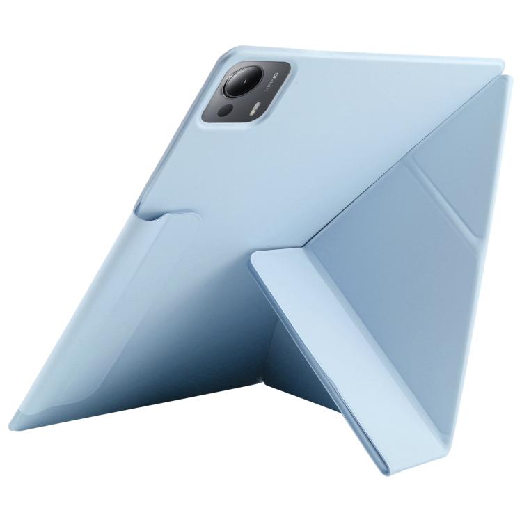 Funda de cuero con hebilla fija y deformación magnética para Xiaomi Pad 7 Ultra (azul hielo)