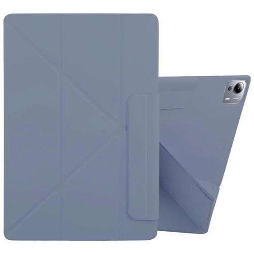 Funda de cuero con hebilla fija y deformación magnética para Xiaomi Pad 7 Ultra (morado lavanda)