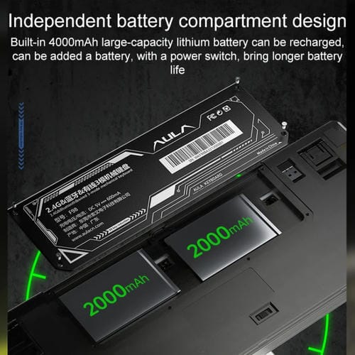 Teclado Mecánico Aula F98 Pro 99 Teclas con Cable, 2,4 G, Bluetooth, RGB, Eje Ice Soul (Negro Transparente)