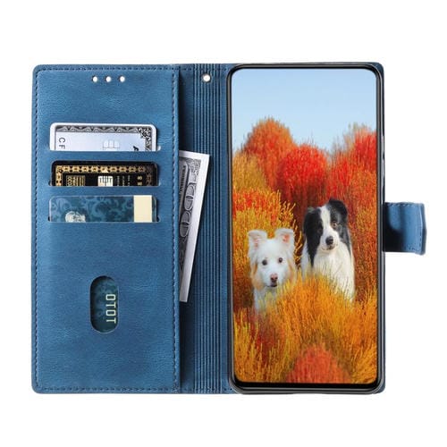Funda de cuero con relieve TTUDRCH para Samsung Galaxy A17 5G (azul)