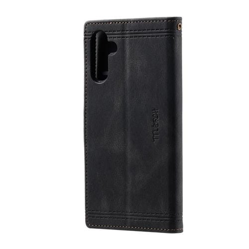 Funda de cuero con relieve TTUDRCH para Samsung Galaxy A17 5G (negra)