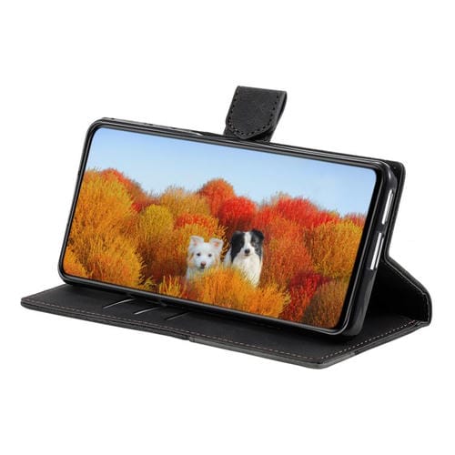 Funda de cuero con relieve TTUDRCH para Samsung Galaxy A17 5G (negra)