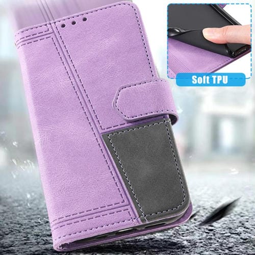 Funda de cuero con relieve TTUDRCH para Samsung Galaxy A17 5G (morado)
