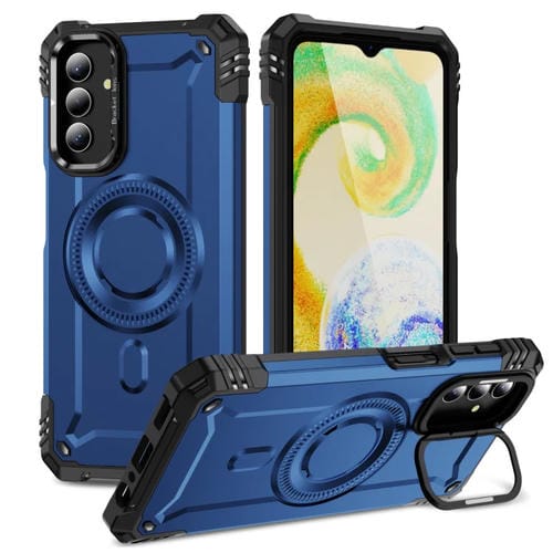 Estuche para Teléfono Samsung Galaxy A04S con Soporte para Lente Magsafe (Azul)