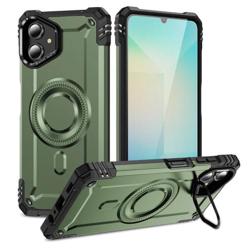 Estuche para Teléfono Samsung Galaxy A06 Soporte para Lente Magsafe (Verde Militar)