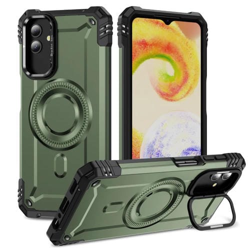 Estuche para Teléfono Samsung Galaxy A32 con Soporte para Lente Magsafe (Verde Militar)