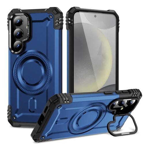 Estuche para Teléfono Samsung Galaxy S24 5G con Soporte para Lente Magsafe (Azul)