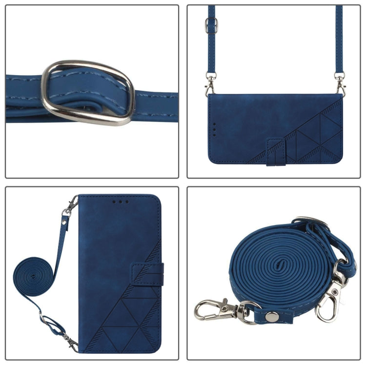 Funda de Cuero con Tapa y Relieve 3D para Cubot A20 (Azul)