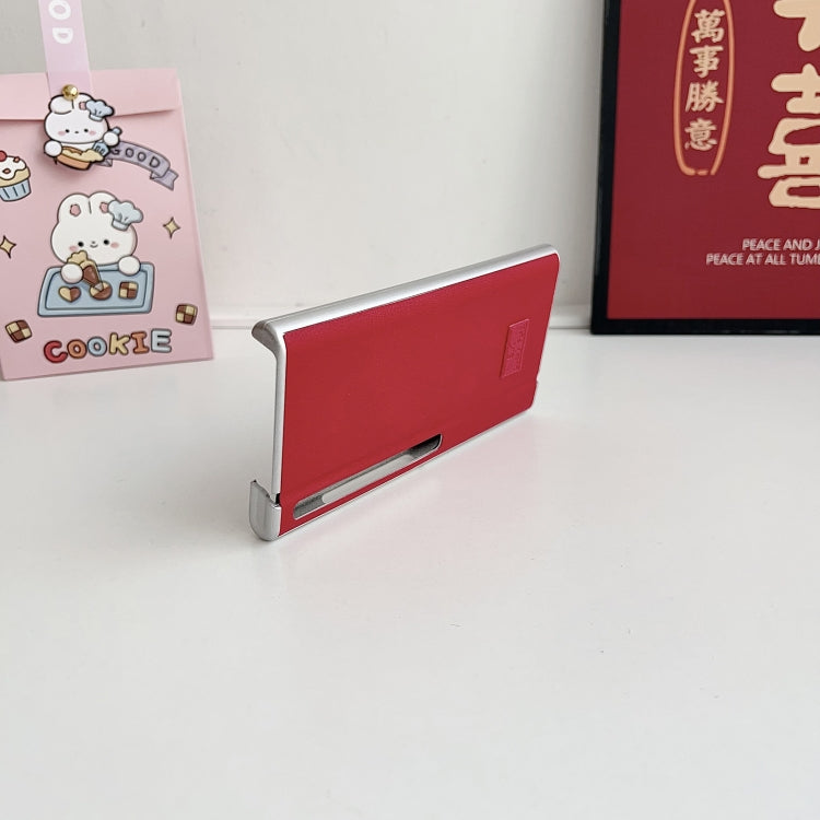 Funda Protectora Huawei Mate Xs 2 con Diseño de Lichi y Piel Sintética (Roja)