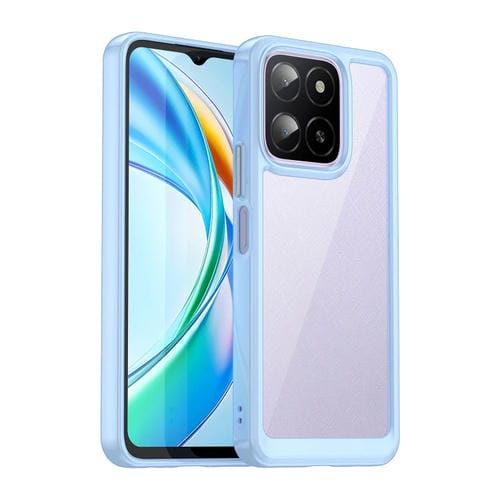 Funda híbrida TPU y Acrílico para Honor X6A Serie Colorida (Azul)