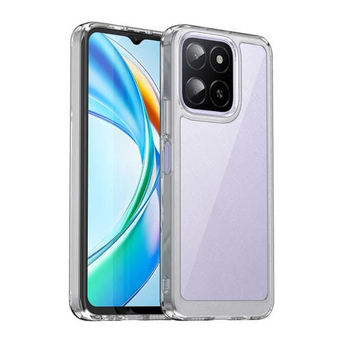 Funda Híbrida TPU y Acrílico Serie Colorida para Honor X6A (Transparente)