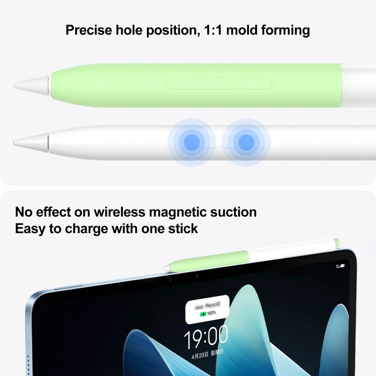 Funda Silicona Jelly Transparente para Lápiz Óptico Vivo Pencil 2S / Iqoo Air 2S, 2 Unidades (Blanco)