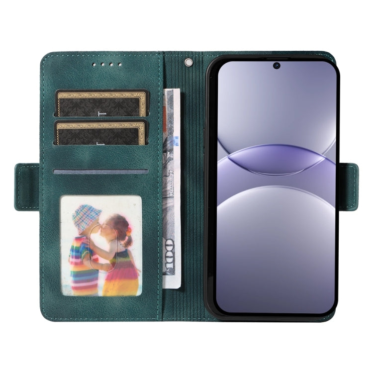 Funda de Cuero con Rombos En Relieve y Estrellas para Huawei Nova 13/Nova 12 (Verde)